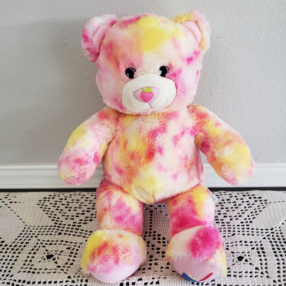Build a Bear Strawberry Cheesecake Dairy Queen Blizzard Bear Pink Yellow Plush
